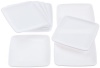 Mozaik Square Plates, White (6.8-inch), 16-Count Packages (Pack of 8)