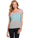 Kensie Women's Flecked Color Block Tee