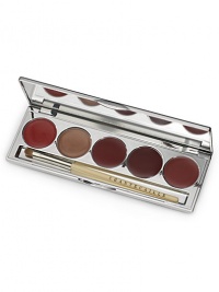 LA PALETTE DE GLOSS This conveniently sized palette contains five Lip Glosses in two distinct collections, each enclosed in an elegant shiny silver case. Les Delices features festive red, pink and golden tones. Les Sorbets features refreshing, mouth-watering colors just ripe for summer. Each color offers SPF 15. Gloss Brush included. LA PALETTE DE GLOSS This conveniently sized palette contains five Lip Glosses in two distinct collections, each enclosed in an elegant shiny silver case. Les Delices features festive red, pink and golden tones. Les Sorbets features refreshing, mouth-watering colors just ripe for summer. Each color offers SPF 15. Gloss Brush included.