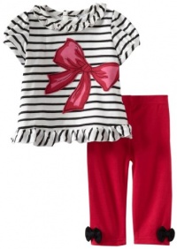Hartstrings Baby-Girls Newborn Bow Interlock Tunic, Black Stripe, 6-9 Months Hartstrings Baby-Girls Newborn Bow Interlock Tunic, Black Stripe, 6-9 Months