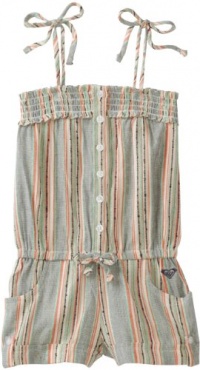 Roxy Kids Girls 7-16 Riptide Romper, Blue Multi Stripe, Large Roxy Kids Girls 7-16 Riptide Romper, Blue Multi Stripe, Large