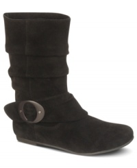 The suede leather upper of Dr. Scholl's Oakland boots adds elegance to this delightful pair. Buckle accents around the ankle provide a hint of accessory. The suede leather upper of Dr. Scholl's Oakland boots adds elegance to this delightful pair. Buckle accents around the ankle provide a hint of accessory.