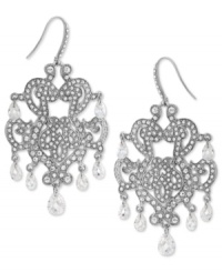 Support a worthy cause in style. The 40th Anniversary Limited Edition chandelier earrings from Carolee are crafted from silver-tone mixed metal and feature stunning glass accents for a glamorous effect. Approximate drop: 2-1/2 inches. Support a worthy cause in style. The 40th Anniversary Limited Edition chandelier earrings from Carolee are crafted from silver-tone mixed metal and feature stunning glass accents for a glamorous effect. Approximate drop: 2-1/2 inches.