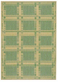 Couristan Recife Organic Blocks Green Area Rug 2'3x7'10 Couristan Recife Organic Blocks Green Area Rug 2'3x7'10