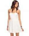 Pretty young thing: American Rag creates the perfect day dress, pairing gorgeous lace fabric with a flirty a-line shape! Style the frock with kitten heels for the sweetest party look!