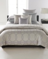 Add an artistic touch to your Calligraphy bed with this quilted sham, featuring a quilted arabesque design in a lustrous silver hue.