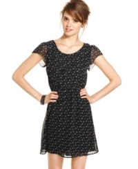 Sunday's best: birds flock across the soft, a-line silhouette of this charming day dress from Belle Du Jour! Sunday's best: birds flock across the soft, a-line silhouette of this charming day dress from Belle Du Jour!