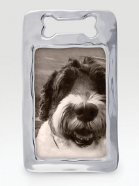 A fitting display for a photo of your best friend, hand-crafted of recycled aluminum.Accommodates a 4 X 6 photoRecycled aluminum4.75W X 5.75HWipe cleanImported A fitting display for a photo of your best friend, hand-crafted of recycled aluminum.Accommodates a 4 X 6 photoRecycled aluminum4.75W X 5.75HWipe cleanImported