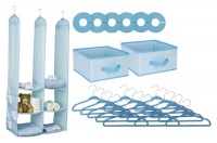 Delta 24 Piece Nursery Closet Organizer, Blue Delta 24 Piece Nursery Closet Organizer, Blue