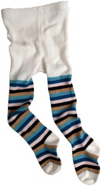 Egg By Susan Lazar Striped Knit Tights - Turqoise-2T-4T