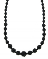 Turn up the glamour on basic black with this necklace by 2028. Facets galore add plenty of shine to black jet beads. Crafted in hematite-plated mixed metal. Approximate length: 16 inches + 3-inch extender. Turn up the glamour on basic black with this necklace by 2028. Facets galore add plenty of shine to black jet beads. Crafted in hematite-plated mixed metal. Approximate length: 16 inches + 3-inch extender.