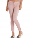 GUESS Brittney Ankle Skinny Pants with Zip, PINK GLOSS (27)