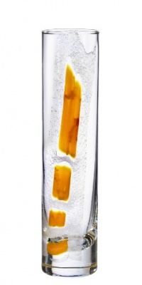 Kosta Boda Grass Bud Vase, Clear/Orange Kosta Boda Grass Bud Vase, Clear/Orange