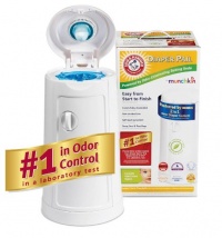 Munchkin Arm and Hammer Diaper Pail, White Munchkin Arm and Hammer Diaper Pail, White