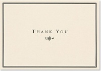 Black and Cream Thank You Cards