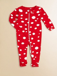 These bubbles won't burst, they'll just keep your little one cozy on this fun, graphic print.Ribbed crewneckSnap neck tabFront and leg zipperLong sleeves with contrast ribbed cuffsFeet with non-slip dots on solesCottonMachine washImported These bubbles won't burst, they'll just keep your little one cozy on this fun, graphic print.Ribbed crewneckSnap neck tabFront and leg zipperLong sleeves with contrast ribbed cuffsFeet with non-slip dots on solesCottonMachine washImported