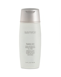 Dual Action Eye Makeup Remover Oil-Free quickly dissolves long-wearing and waterproof eye makeup with no oily residue. The gentle and soothing cucumber-infused formula leaves the eye area feeling fresh and clean. When shaken, the cleanser quickly dissolves and lifts all traces of makeup and mascara. Suitable for all skin types. Dual Action Eye Makeup Remover Oil-Free quickly dissolves long-wearing and waterproof eye makeup with no oily residue. The gentle and soothing cucumber-infused formula leaves the eye area feeling fresh and clean. When shaken, the cleanser quickly dissolves and lifts all traces of makeup and mascara. Suitable for all skin types.