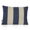 Shimmery beads bring a dose of glamour to this boldly striped decorative pillow.