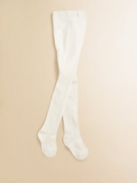 A pretty pointelle design adds texture and style to these cozy tights.Elastic waistSmooth from waist to hips78% cotton/20% polyester/2% spandexMachine washMade in USA A pretty pointelle design adds texture and style to these cozy tights.Elastic waistSmooth from waist to hips78% cotton/20% polyester/2% spandexMachine washMade in USA