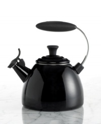 Le Creuset's superior craftsmanship strands strong in this statement piece. The glossy enamel finish adds an attractive accent to your stove and the unique ergonomic handle is a charming and functional feature. Lifetime warranty. Le Creuset's superior craftsmanship strands strong in this statement piece. The glossy enamel finish adds an attractive accent to your stove and the unique ergonomic handle is a charming and functional feature. Lifetime warranty.