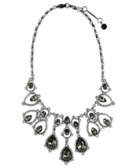 Dynamic and dazzling. Givenchy's collar necklace, crafted from hematite-tone mixed metal, is adorned with colorful glass stones and cubic zirconia accents for a bold statement. Approximate length: 16 inches + 2-inch extender. Dynamic and dazzling. Givenchy's collar necklace, crafted from hematite-tone mixed metal, is adorned with colorful glass stones and cubic zirconia accents for a bold statement. Approximate length: 16 inches + 2-inch extender.