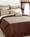 Pem America Paris King 20 Piece Comforter Bed In A Bag Set Pale Sage/Brown