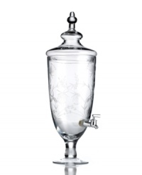 Pretty practical. Etched with a dainty floral motif, the Savannah drink dispenser from Godinger is a most-graceful way to refill your glass. Ideal for entertaining, so guests can help themselves. Pretty practical. Etched with a dainty floral motif, the Savannah drink dispenser from Godinger is a most-graceful way to refill your glass. Ideal for entertaining, so guests can help themselves.