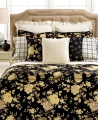 Reminiscent of a garden under an evening sky, the Winter Rose embroidered decorative pillow from Lauren Ralph Lauren creates a bounty of botanical beauty on your bed. Black piping adds an extra layer of sophistication. Hidden button closure. Reminiscent of a garden under an evening sky, the Winter Rose embroidered decorative pillow from Lauren Ralph Lauren creates a bounty of botanical beauty on your bed. Black piping adds an extra layer of sophistication. Hidden button closure.