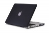 KHOMO Black Rubberized Satin Soft Touch Hard Shell Case Cover for Apple MacBook Pro 15'' Aluminium Unibody (2009, 2010, 2011 models)