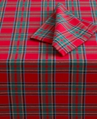 A stylish classic, the Masey Tartan table runner from Lauren Ralph Lauren sets the scene in soft red and teal plaid. Layer with napkins and other accessories for a richer, bolder holiday setting. A stylish classic, the Masey Tartan table runner from Lauren Ralph Lauren sets the scene in soft red and teal plaid. Layer with napkins and other accessories for a richer, bolder holiday setting.