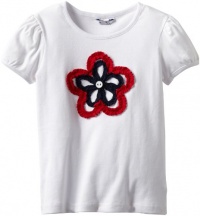 Hartstrings Girls 7-16 Flower Short Sleeve Tee, White, 8 Hartstrings Girls 7-16 Flower Short Sleeve Tee, White, 8