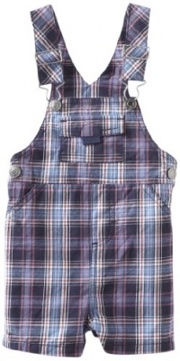 Kitestrings Baby-Boys Infant Shortall, White Multi Plaid, 12 Months Kitestrings Baby-Boys Infant Shortall, White Multi Plaid, 12 Months
