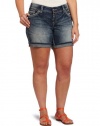 Silver Jeans Juniors Plus-Size Suki Surplus Short, Medium Blue, 16
