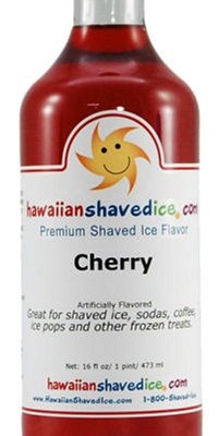 Hawaiian Shaved Ice - Cherry - Snow Cone & Shaved Ice Syrup - 16 Ounces Hawaiian Shaved Ice - Cherry - Snow Cone & Shaved Ice Syrup - 16 Ounces