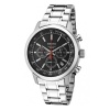 Seiko Chronograph Black Dial Stainless Steel Mens Watch SSB037