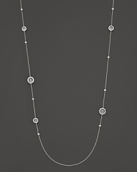 Clear quartz and faceted diamonds add gorgeous sparkle to a slim sterling silver bracelet. From the Silver Rain collection by Ippolita. Clear quartz and faceted diamonds add gorgeous sparkle to a slim sterling silver bracelet. From the Silver Rain collection by Ippolita.