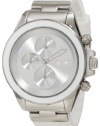 Vestal Unisex ZR2CS03 ZR-2 Rubber Silver White Minimalist Chronograph Watch