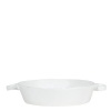 Vietri Lastra White Handled Round Baker 11 in