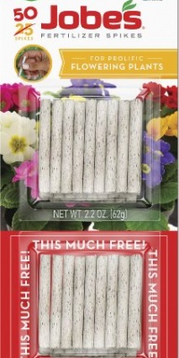 Jobe's 5201T Flowering Plant Indoor Fertilizer Food Spikes, 50 Pack Jobe's 5201T Flowering Plant Indoor Fertilizer Food Spikes, 50 Pack