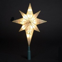 Kurt Adler 14-Inch 10-Light Reflective Bethlehem 8-Point Star Treetop Kurt Adler 14-Inch 10-Light Reflective Bethlehem 8-Point Star Treetop