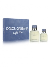 An astonishing fragrance that evokes the spirit of Italy - the infinite sky, the deep sea and lighthearted joy. An irresistible fragrance of floral and fruity notes. Experience the intensity of jasmine, the freshness of bamboo and the charm of white rose combined with the true character of cedar wood, amber and musk. Set contains: 4.2 oz. Eau de Toilette and 1.3 oz. Eau de Toilette. An astonishing fragrance that evokes the spirit of Italy - the infinite sky, the deep sea and lighthearted joy. An irresistible fragrance of floral and fruity notes. Experience the intensity of jasmine, the freshness of bamboo and the charm of white rose combined with the true character of cedar wood, amber and musk. Set contains: 4.2 oz. Eau de Toilette and 1.3 oz. Eau de Toilette.