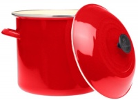 Le Creuset Enamel-on-Steel 12-Quart Covered Stockpot, Cherry Le Creuset Enamel-on-Steel 12-Quart Covered Stockpot, Cherry