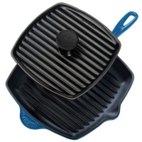 Le Creuset Enameled Cast-Iron Panini Press Skillet Grill Set, Marseille Le Creuset Enameled Cast-Iron Panini Press Skillet Grill Set, Marseille
