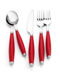 There's no party like a dinner party. Bright, colorful flatware by Fiesta® lends even leftovers an air of celebration. With a festive shape and fun colors, this collection makes your table the life of the party. There's no party like a dinner party. Bright, colorful flatware by Fiesta® lends even leftovers an air of celebration. With a festive shape and fun colors, this collection makes your table the life of the party.