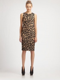 Sequined animal print adds the right touch of glamour to this sophisticated shift.RoundneckSleevelessFlat frontCenter back zipperBack mesh panelAbout 26 from natural waist96% nylon/4% spandexDry cleanImportedModel shown is 5'10½ (176cm) wearing US size 4. Sequined animal print adds the right touch of glamour to this sophisticated shift.RoundneckSleevelessFlat frontCenter back zipperBack mesh panelAbout 26 from natural waist96% nylon/4% spandexDry cleanImportedModel shown is 5'10½ (176cm) wearing US size 4.