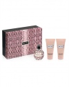 Jimmy Choo introduces this glamorous gift set, perfect for the holiday season. Experience the sensual fragrance of Jimmy Choo with a 3.3 oz. Eau de Parfum, 3.3 oz. Perfumed Body Lotion, and a 3.3 oz. Perfumed Shower Gel. 