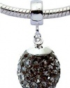 Pandora compatable Silver Bling Bling Charms by GlitZ JewelZ © - Black Diamond - made with over 80 swarovski crytals - fits all pandora type bracelets & necklaces - available in many colors