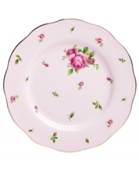 Revive a classic dinnerware pattern with the Vintage salad plate. Lush blossoms plucked from Royal Doulton's Old Country Roses collection flower on pink bone china with a ruffled gold edge. Revive a classic dinnerware pattern with the Vintage salad plate. Lush blossoms plucked from Royal Doulton's Old Country Roses collection flower on pink bone china with a ruffled gold edge.
