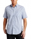 Nautica Men's Window Plaid Shirt, French Blue, Medium