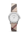 Time check? Crafted of stainless steel with a subtle profile and Swiss movement this understated timepiece from Burberry perfects the brand's coolly practical style. Push up your sleeves to show it off.